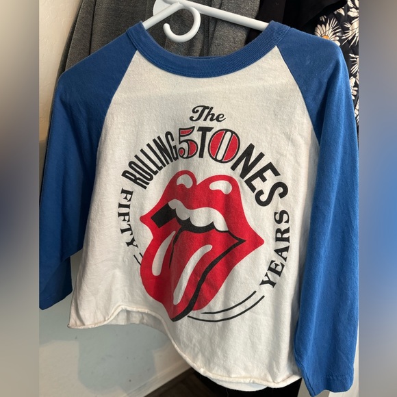 Rolling Stones cropped baseball t size L - Picture 1 of 2